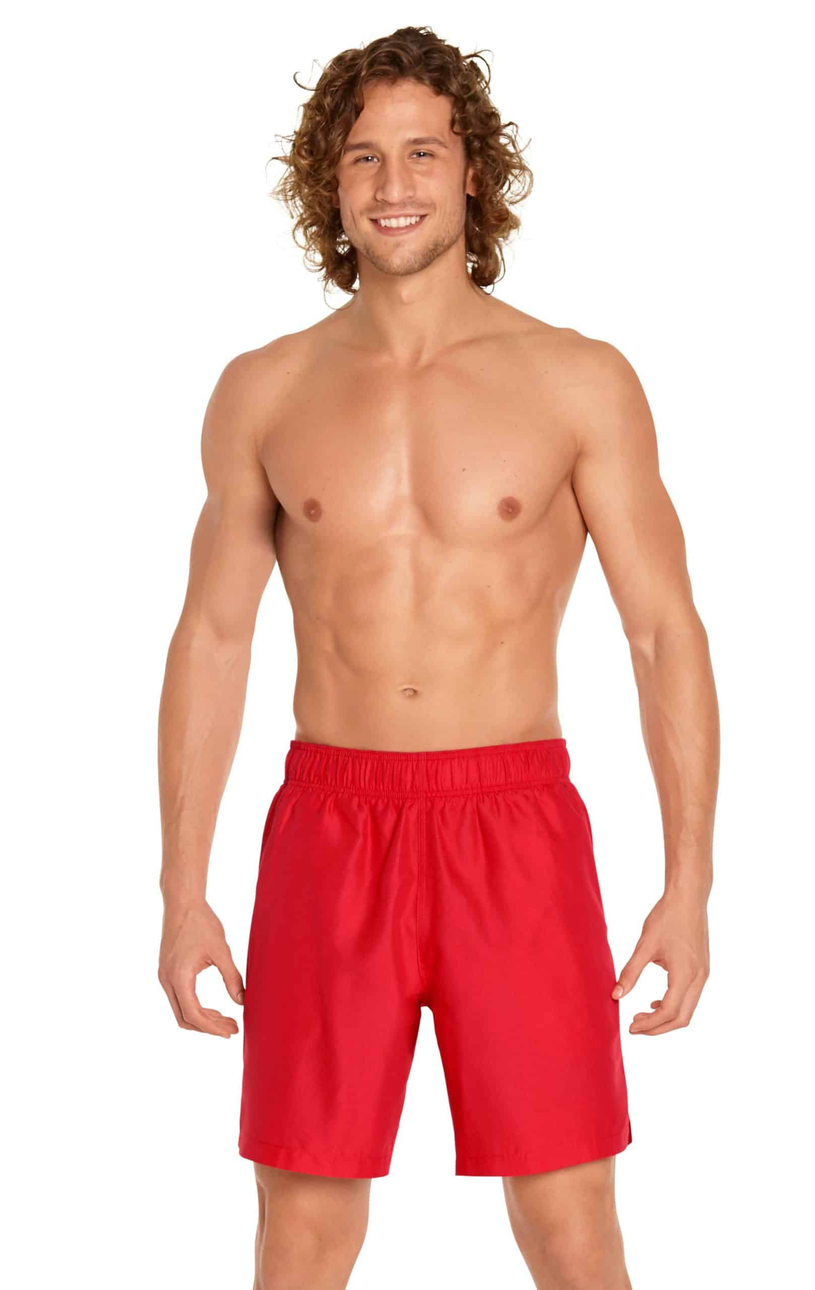 Men's Starter Red Washington Capitals Freestyle Volley Swim Shorts