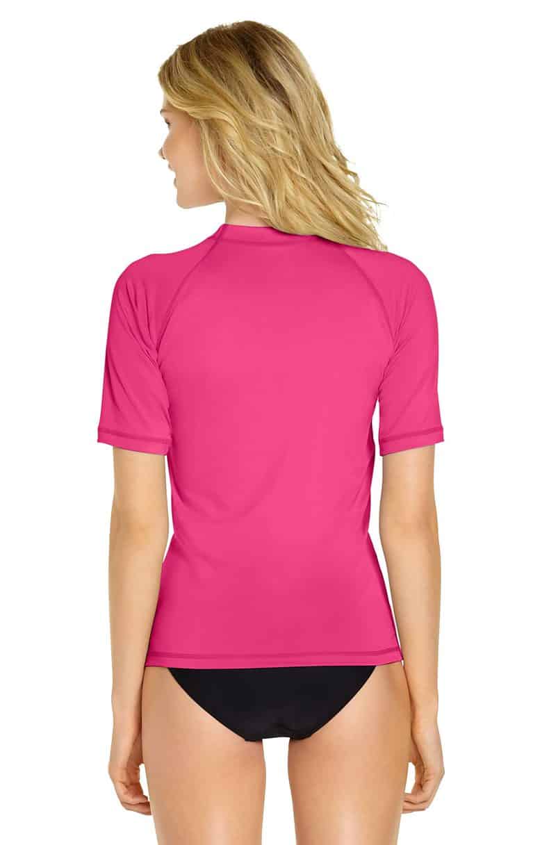 Women's Short Sleeve Rash Guard Pink Wet Effect, Inc.