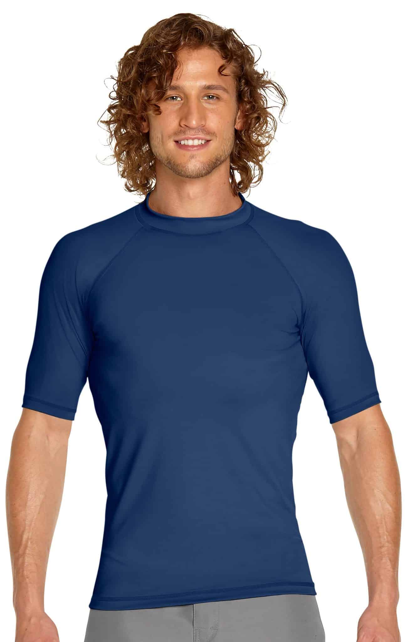 Men's Short Sleeve Rash Guard Navy Wet Effect, Inc.