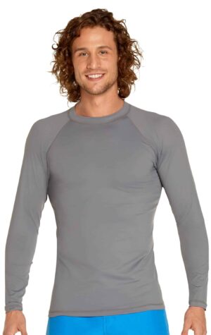 Men's Long Sleeve Rash Guard – Grey
