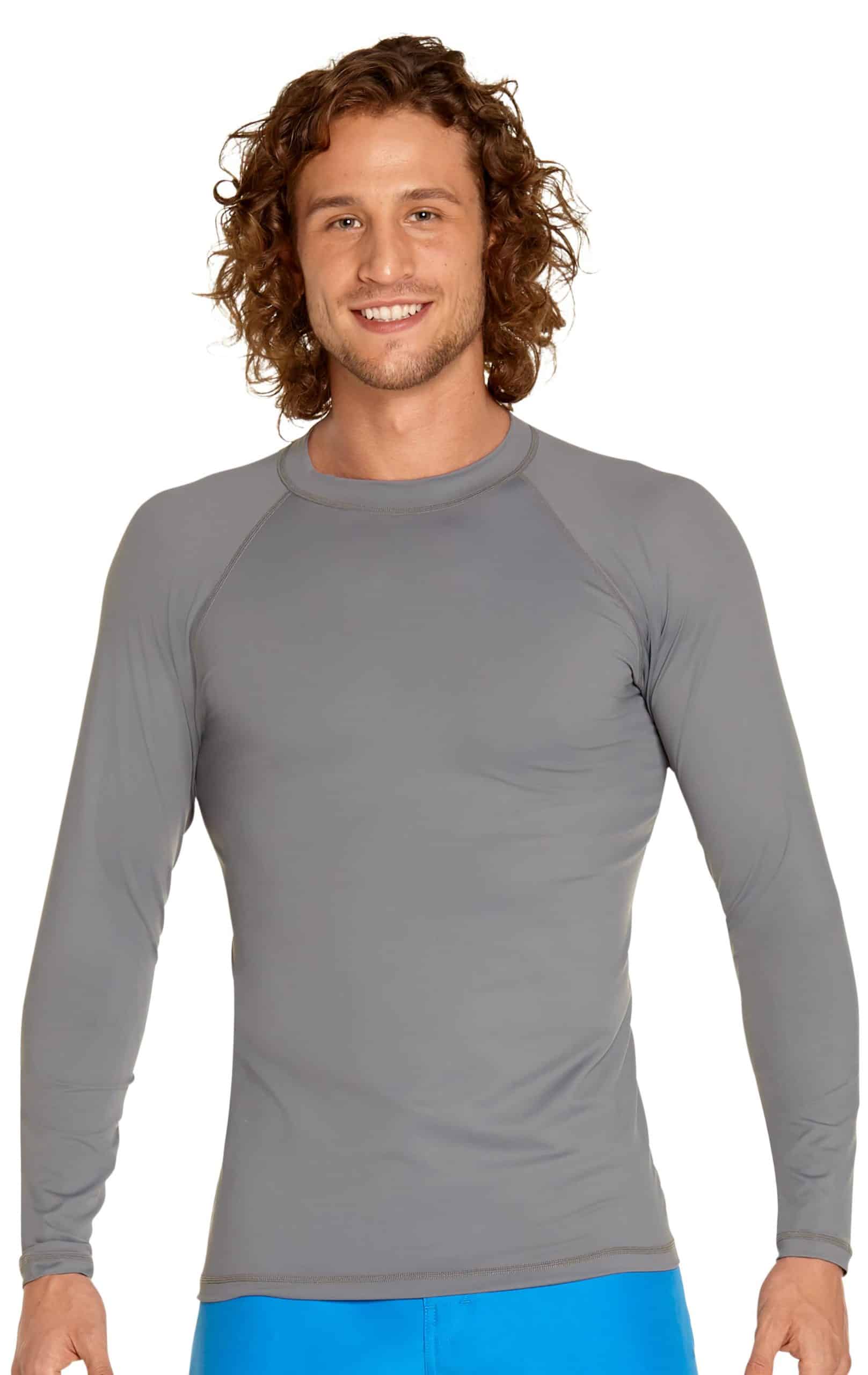 Men's Long Sleeve Rash Guard – Grey - Wet Effect, Inc.