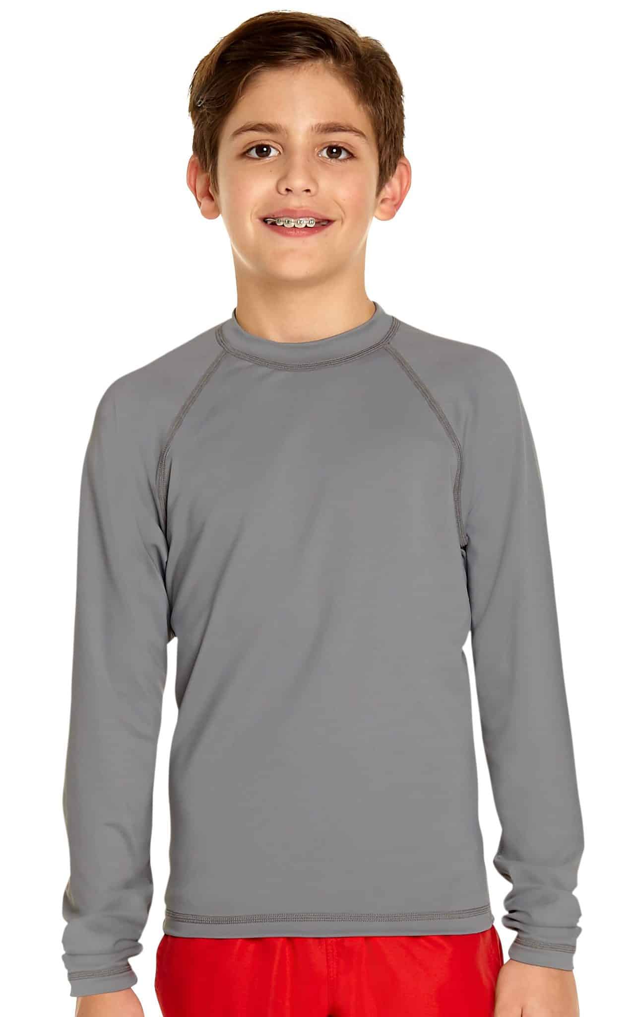Girl's Long Sleeve Rash Guard Grey Wet Effect, Inc.