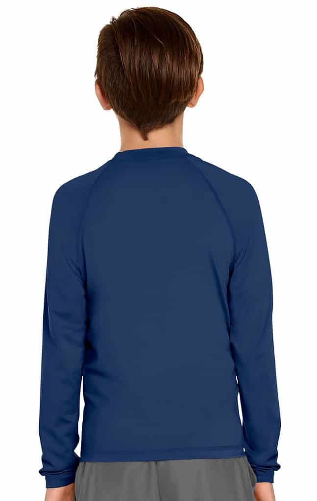 Boys navy and white rash guard