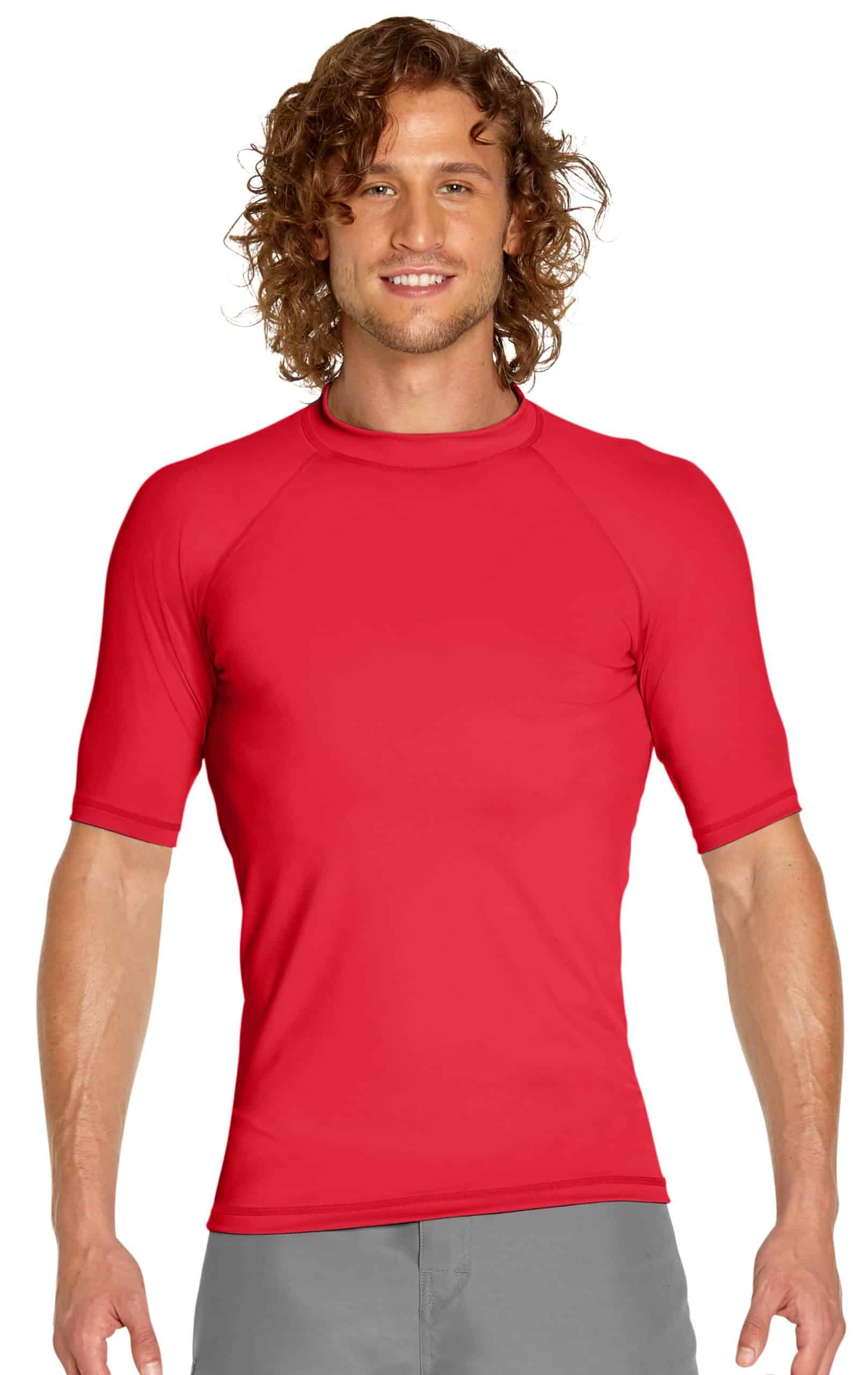 Women's Short Sleeve Rash Guard - Red - Wet Effect, Inc.