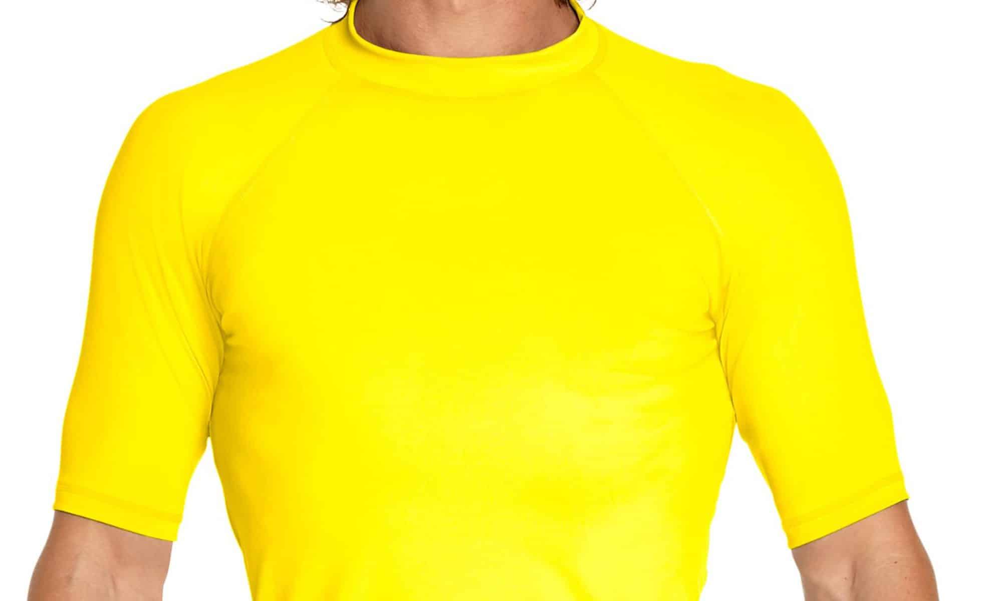 Rash Guard Short Sleeve Yellow Wet Effect, Inc.