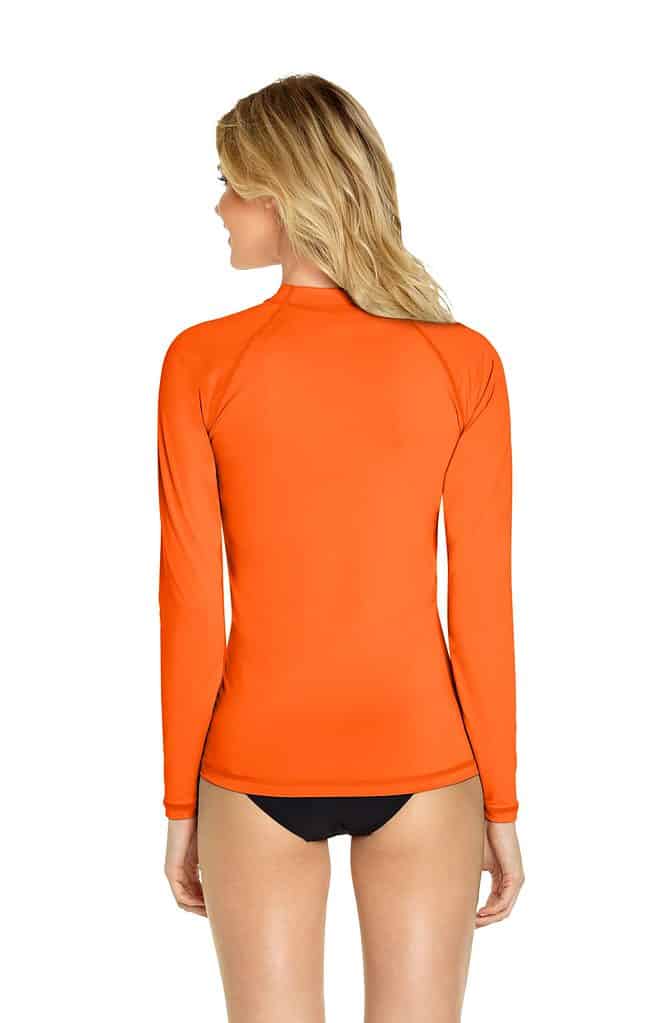 Women's Long Sleeve Rash Guard Orange Wet Effect, Inc.