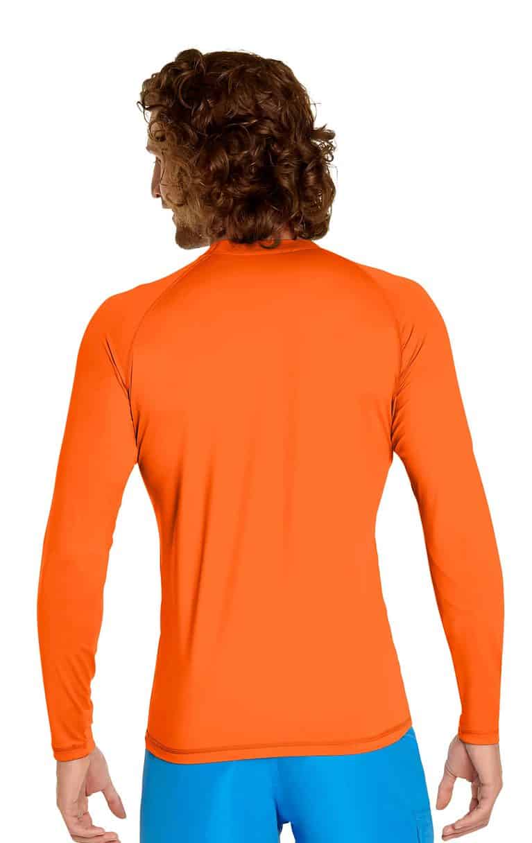 Men's Long Sleeve Rash Guard Orange Wet Effect, Inc.