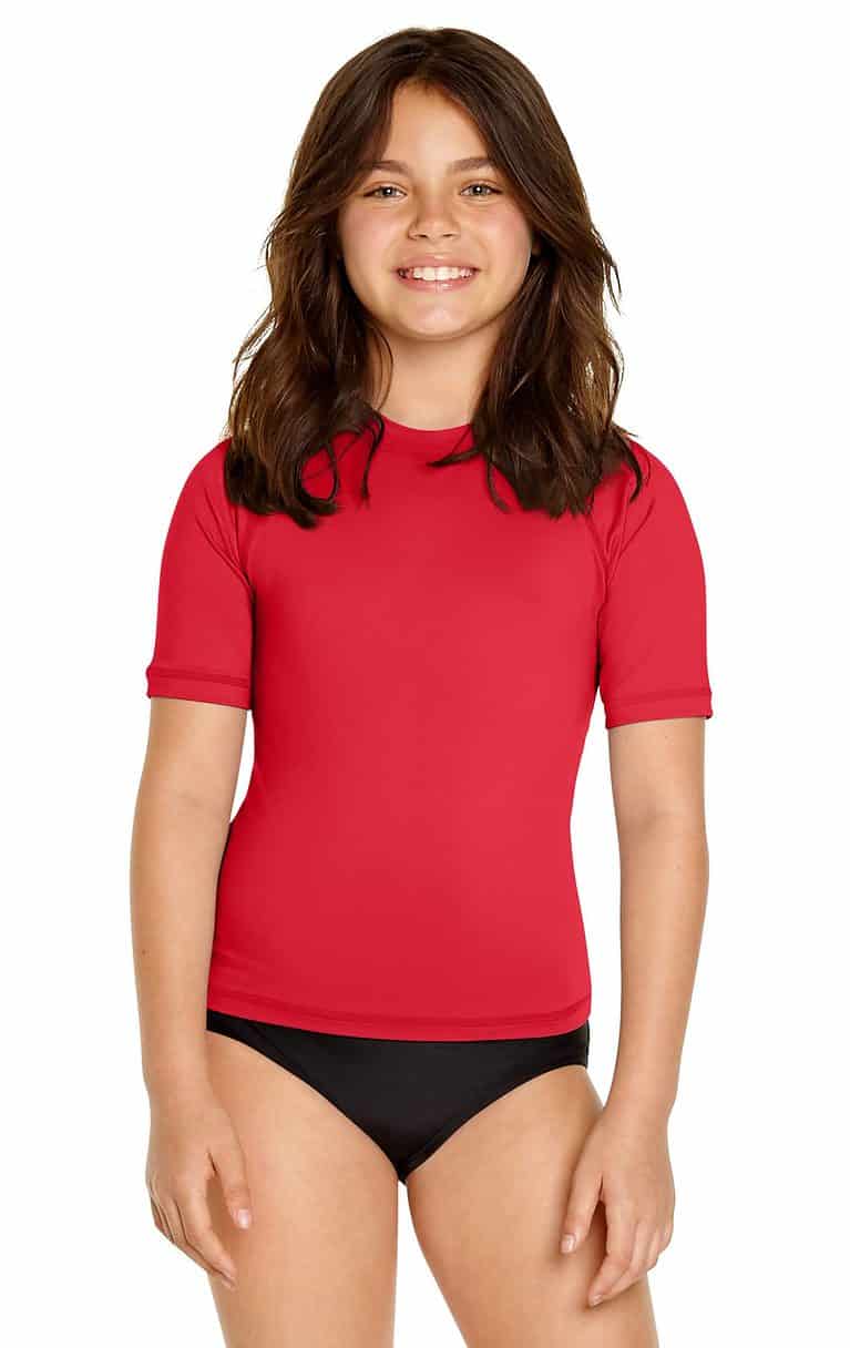 Rash Guard Short Sleeve Red Wet Effect, Inc.