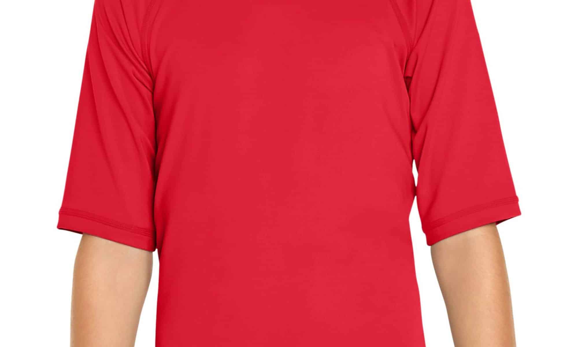 Rash Guard Short Sleeve Red Wet Effect, Inc.