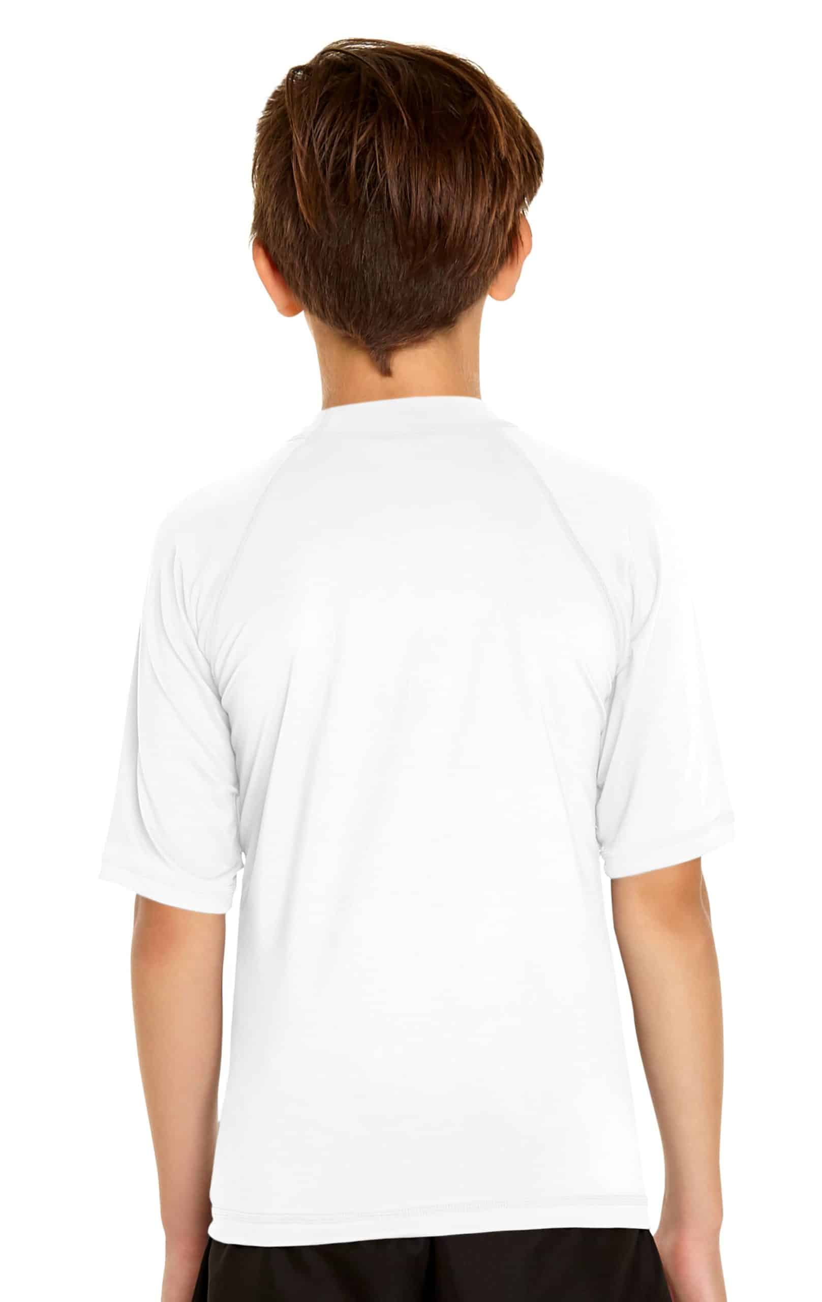 Girl's Short Sleeve Rash Guard - White - Wet Effect, Inc.