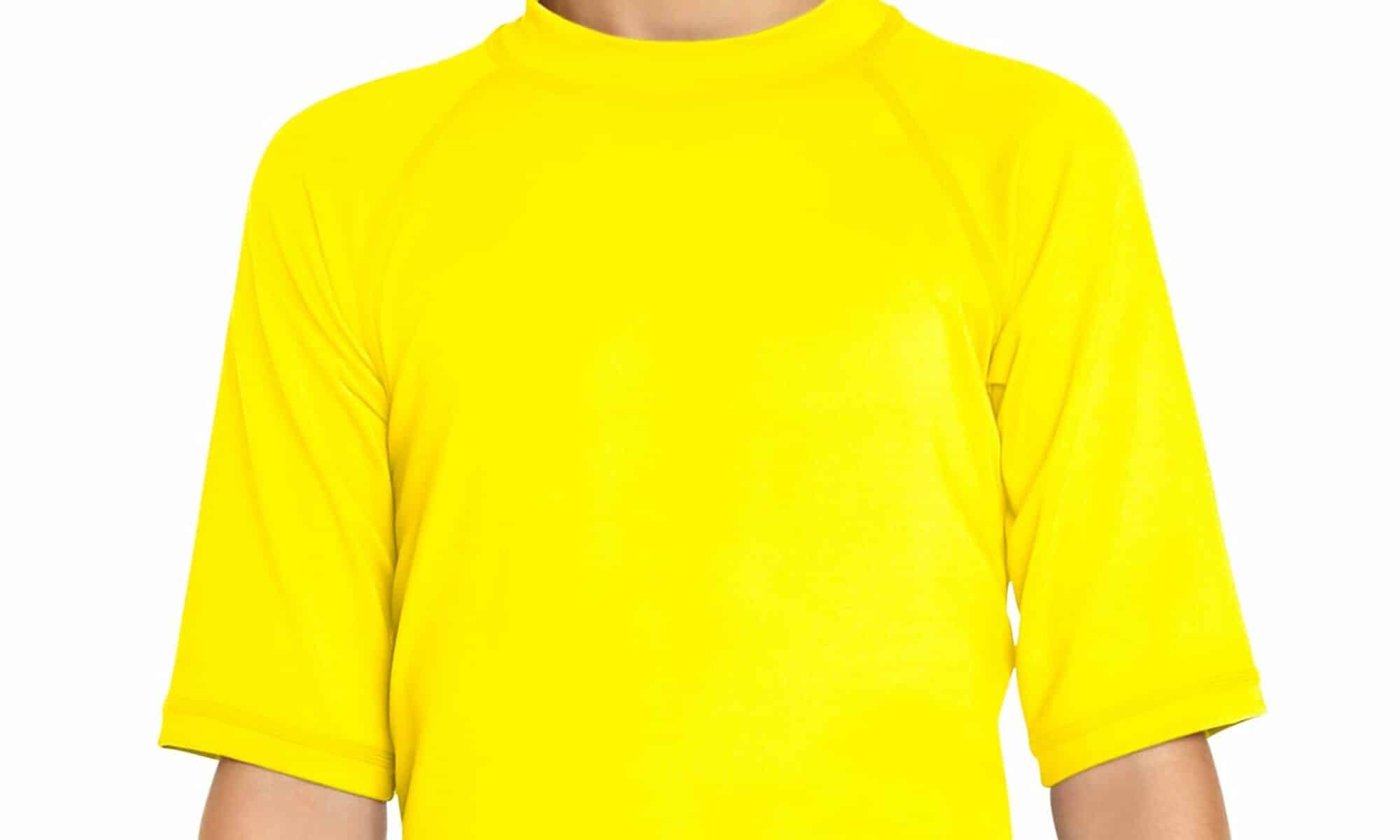 Rash Guard Short Sleeve Yellow Wet Effect, Inc.