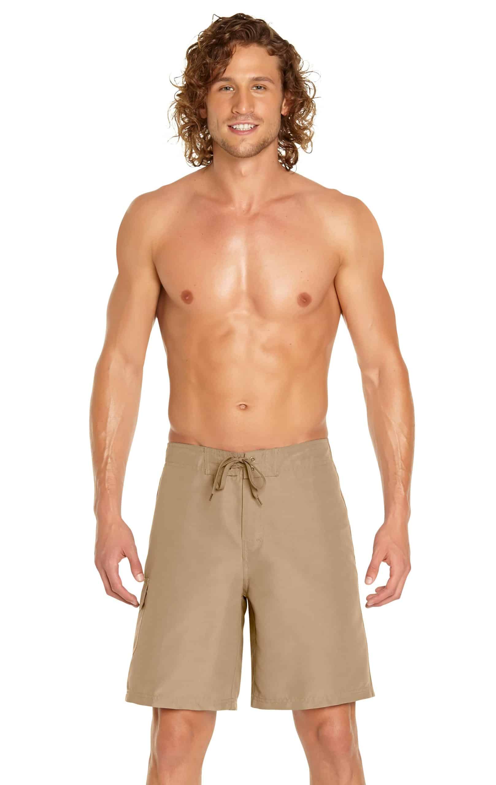 Men's Cargo Board Short - Khaki, Size 32 | Wet Effect