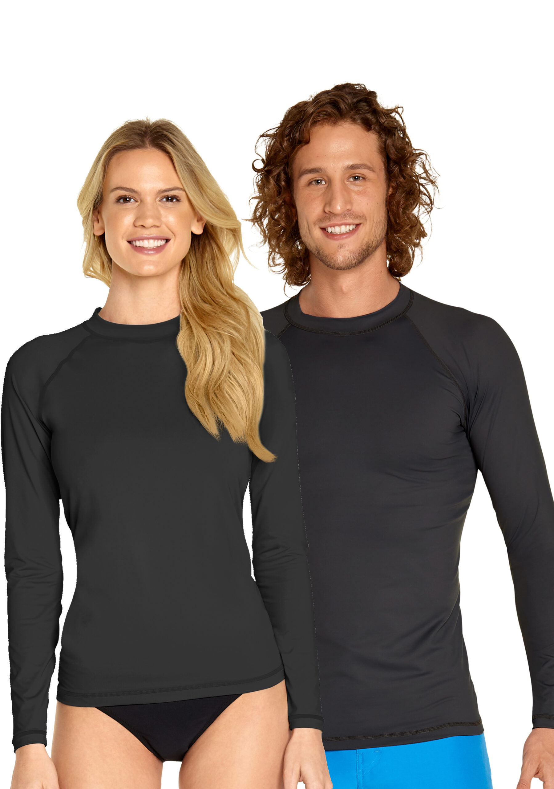 Adult Long Sleeve Rash Guard – Overstock Sale – Black - Wet Effect